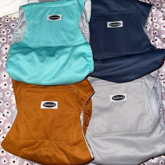 Tuiskusa Male Dog Diapers - Belly Bands - Washable - MEDIUM - 8 PACK